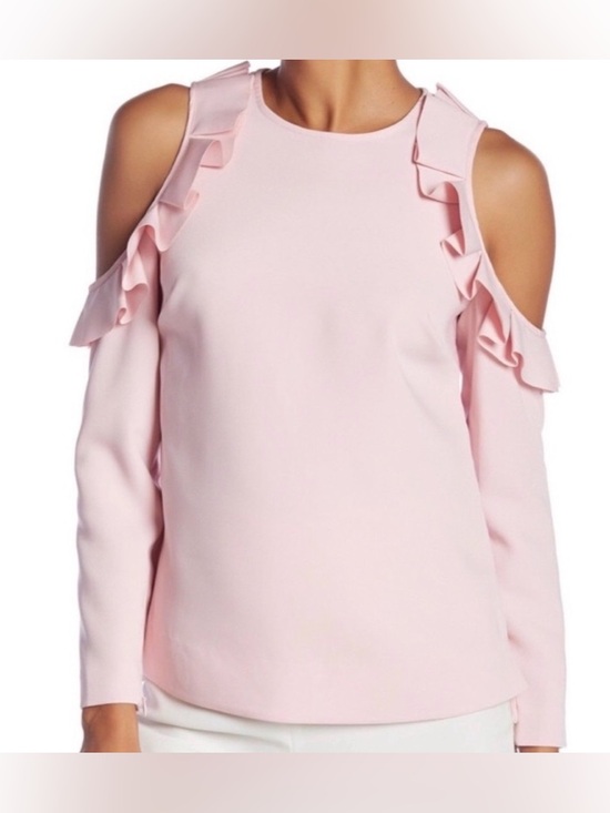 Ted Baker Steffe Cold-Shoulder Ruffle Top - Picture 2 of 14